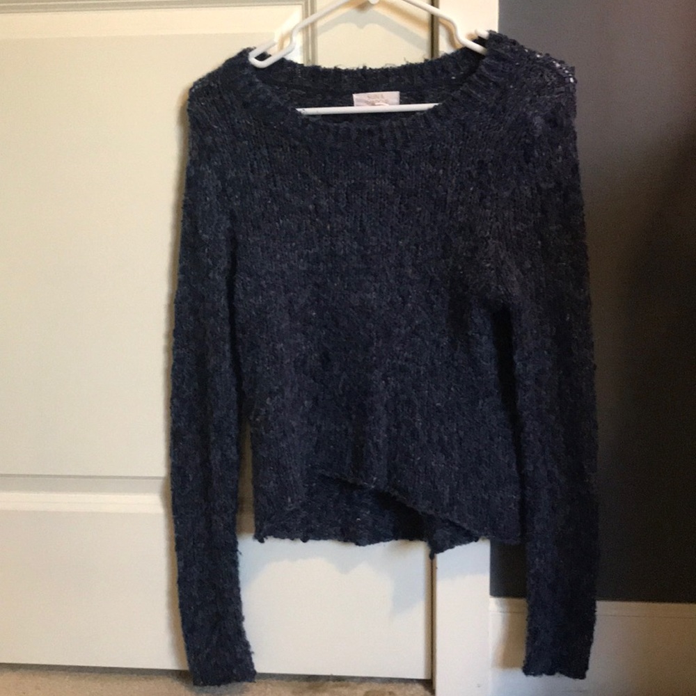 Blue knit sweater